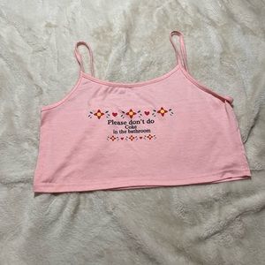 Pink crop top